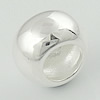 Sterling Silber Perlen Europa, 925 Sterling Silber, Rondell, plattiert, ohne troll, keine, 8x5mm, Bohrung:ca. 4.2mm, verkauft von PC