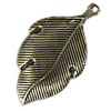 Iron Leaf Pendants, plated nickel free Approx 1mm 