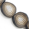 Perles bijoux Fimo , argile de polymère, spiral, brun, sans cadmium 3-5mm Environ 1.5mm pouce Vendu par brin