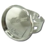 Железа ободок кольца базы, Железо, Плоская круглая форма, Другое покрытие, регулируемый, Много цветов для выбора внутренний диаметр:Приблизительно 14mm, размер:9, продается PC
