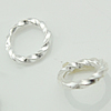 Messing Verknüpfung Ring, Kreisring, plattiert, Twist, keine, 8x8x1.2mm, 2000PCs/Tasche, verkauft von Tasche