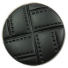 Botón plástico de caña, Redondo aplanado, Negro, 18x7mm, agujero:aproximado 2mm, Vendido por UD