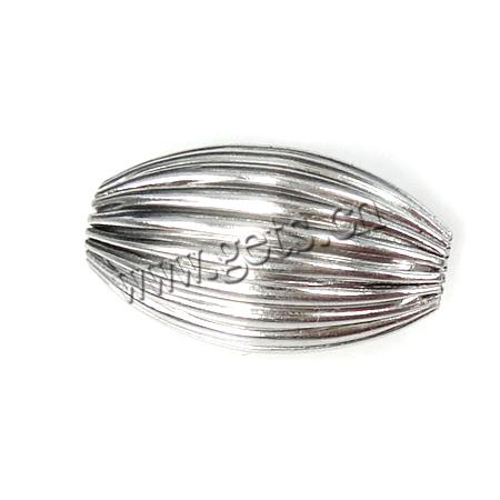 Stainless Steel Beads, Drum, different size for choice & corrugated, original color, 3000PCs/Bag, Sold By Bag