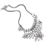 Fashion Statement Necklace, Zinc Alloy, with iron chain, lead & nickel free Inch 