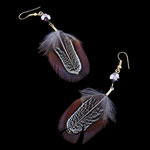 Fashion Feather Earring , iron earring hook 