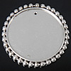 Stainless Steel Pendant Setting, Flat Round, original color Approx 0.8mm, Inner Approx 