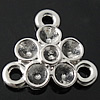 Stainless Steel Connector Setting, Flower, 1/2 loop, original color Approx 1.5mm, Inner Approx 2mm,3mm 