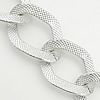 Aluminum Rhombus Chain, woven pattern nickel, lead & cadmium free 1.8mm 