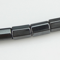 Magnetic Hematite Beads, Tube black, Grade A Approx 2mm .5 Inch 