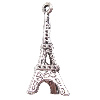Zinc Alloy Building Pendants, Tower, plated nickel, lead & cadmium free Approx 2mm, Approx 