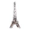 Zinc Alloy Building Pendants, Tower, plated nickel, lead & cadmium free Approx 1.5mm, Approx 