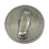 Кнопка хвостовик сплава цинка, цинковый сплав, Плоская форма, плакированный, не содержит никель, свинец отверстие:Приблизительно 2mm, продается PC