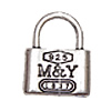 Zinc Alloy Lock Pendants, plated nickel, lead & cadmium free Approx Approx 
