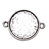 Zinc Alloy Connector Setting, Round, plated nickel, lead & cadmium free Approx 2mm, Approx 