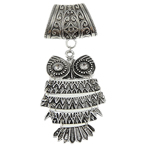 Zinc Alloy Scarf Pendants, Owl, antique silver color plated, nickel, lead & cadmium free Inch 