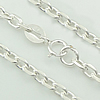 Серебряное ожерелье цепи, Серебро 925 пробы, Другое покрытие, Овальный цепь, Много цветов для выбора 5mm, длина:18 дюймовый, продается Strand