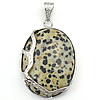 Dalmatian Pendants, with Brass, Oval Approx 