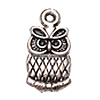 Zinc Alloy Animal Pendants, Owl, plated nickel, lead & cadmium free Approx 1mm, Approx 