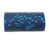 Tube Polymer Clay Beads, with round spot pattern, dark blue Approx 2mm 
