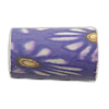 Tube Polymer Clay Beads, with flower pattern, purple Approx 2mm 