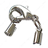 Zinc Alloy Lobster Claw Cord Clasp, plated cadmium free 