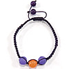 Gemstone Woven Ball Bracelets, Jade, with Nylon Cord, handmade, Grade A, 10mm Approx 6-9 Inch 