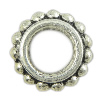 Zinc Alloy Large Hole Beads, Flower nickel, lead & cadmium free Approx 6.5mm, Approx 