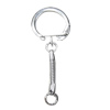 Eisen Schlüssel Verschluss, Kreisring, Platinfarbe platiniert, Schlangekette, 23x60x6mm, Bohrung:ca. 17mm, verkauft von PC