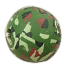 Round Polymer Clay Beads, army green camouflage, 12mm 