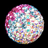 Abalorios de Fimo con Diamantes de Imitación , Arcilla Pave, Esférico, diverso tamaño para la opción & con diamantes de imitación de Mideast, multicolor, Vendido por UD