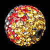 Rhinestone Clay Pave Beads, Round & with Mideast rhinestone, multi-colored 