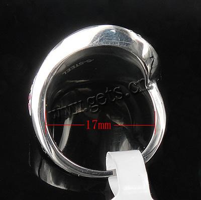 Rhinestone Zinc Alloy Finger Ring, with Czech rhinestone, 22mm, Hole:Approx 17mm, US Ring Size:7, Sold By PC