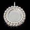Stainless Steel Pendant Setting, Flat Round, original color Approx 2.3mm, Inner Approx 10mm 