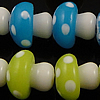 Perles de verre végétales, chalumeau, champignon, plus de couleurs à choisir, 12-13x10-12mm Environ 2mm pouce Vendu par brin