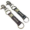 Leather Key Chains, Cowhide, zinc alloy clasp, mixed colors, 185mm 