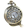 Watch Necklace, Zinc Alloy, Flat Round, hollow, 45mm Approx 32 Inch 