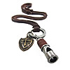 Cowhide Jewelry Necklace, with Zinc Alloy, Whistle, nickel, lead & cadmium free Approx 35.4 Inch 