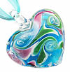Lampwork Jewelry Necklace, with Ribbon, Heart .5 Inch 