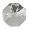 Conector de Cristal, Vidrio, Polígono, transparente & facetas & 1/1 aro, 14x5mm, agujero:aproximado 1mm, Vendido por UD