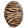 Decal Glass Cabochon, Oval, printing & stripe 