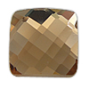 Faceted Glass Cabochon, Square 