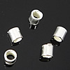Sterling Silver Crimp Beads, 925 Sterling Silver, Tube, plated 