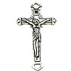 Zinklegierung Kreuz Anhänger, Jesus Kreuz, plattiert, keine, 32x57x3mm, Bohrung:ca. 3mm, ca. 156PCs/kg, verkauft von kg