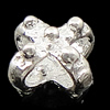 Sterling Silver Flat Beads, 925 Sterling Silver, Flower, plated, hollow 