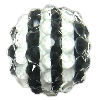 Abalorios de Diamantes de Imitación con Resina, Esférico, 16mm, agujero:aproximado 3mm, Vendido por UD