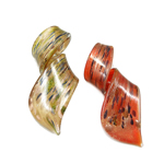 Pendentifs artisanaux au style murano, chalumeau, spiral, fait à la main, sable d'or, plus de couleurs à choisir Environ Vendu par PC