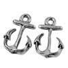 Zinc Alloy Ship Wheel & Anchor Pendant, plated, nautical pattern Approx 2mm 