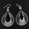 Iron Drop Earring, with Tiger Tail Wire, Teardrop, plated Approx 2.2 Inch 