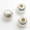 Argent perle transparente, argent sterling 925, Rond, Placage UV, sans couture, plus de couleurs à choisir, 3mm Environ 1mm, Vendu par PC