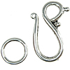 Zinc Alloy Hook and Eye Clasp, nickel, lead & cadmium free Approx 4-6mm 